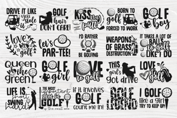 Download Golfing SVG Bundle, Golf Svg, Golfer Svg - Premium Bundle