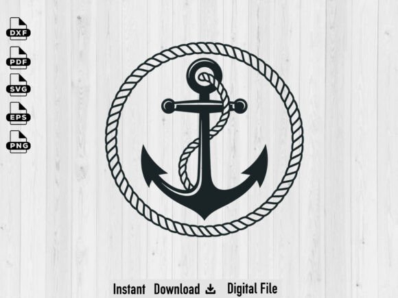 Download Floral Anchor SVG, Silhouette Cut Files - Premium Resources