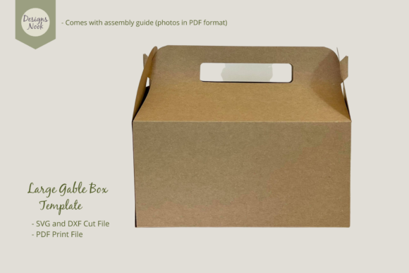 Download Large Gable Box Template - SVG DXF PDF - Premium Resources