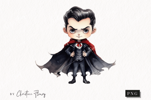 Download Watercolor Vampire Clipart | Watercolor - Vampire clipart Collection